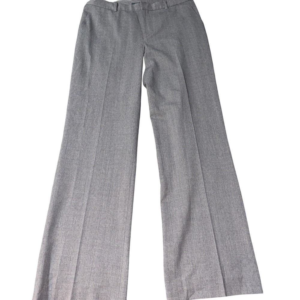 NWT Lauren Ralph Lauren Wool Blend Stretch Trouser Pants Gray Sz 10 Straight Leg - Picture 4 of 5